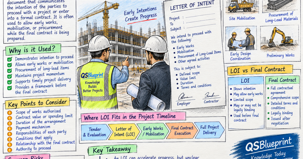 Letter of Intent (LOI) in construction – practical guide for Quantity Surveyors